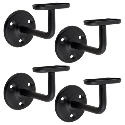 Handrail Bannister Support Stair Rail Bracket Black 2-6 - 63mm