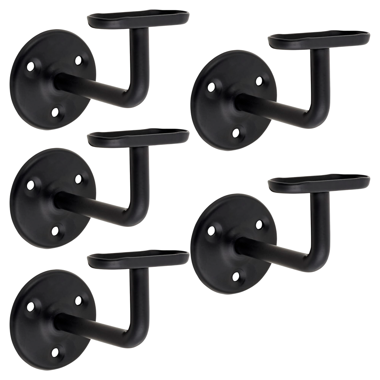 Handrail Bannister Support Stair Rail Bracket Black 2-6 - 63mm