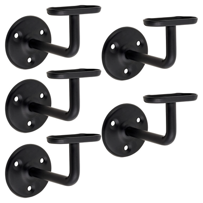 Handrail Bannister Support Stair Rail Bracket Black 2-6 - 63mm