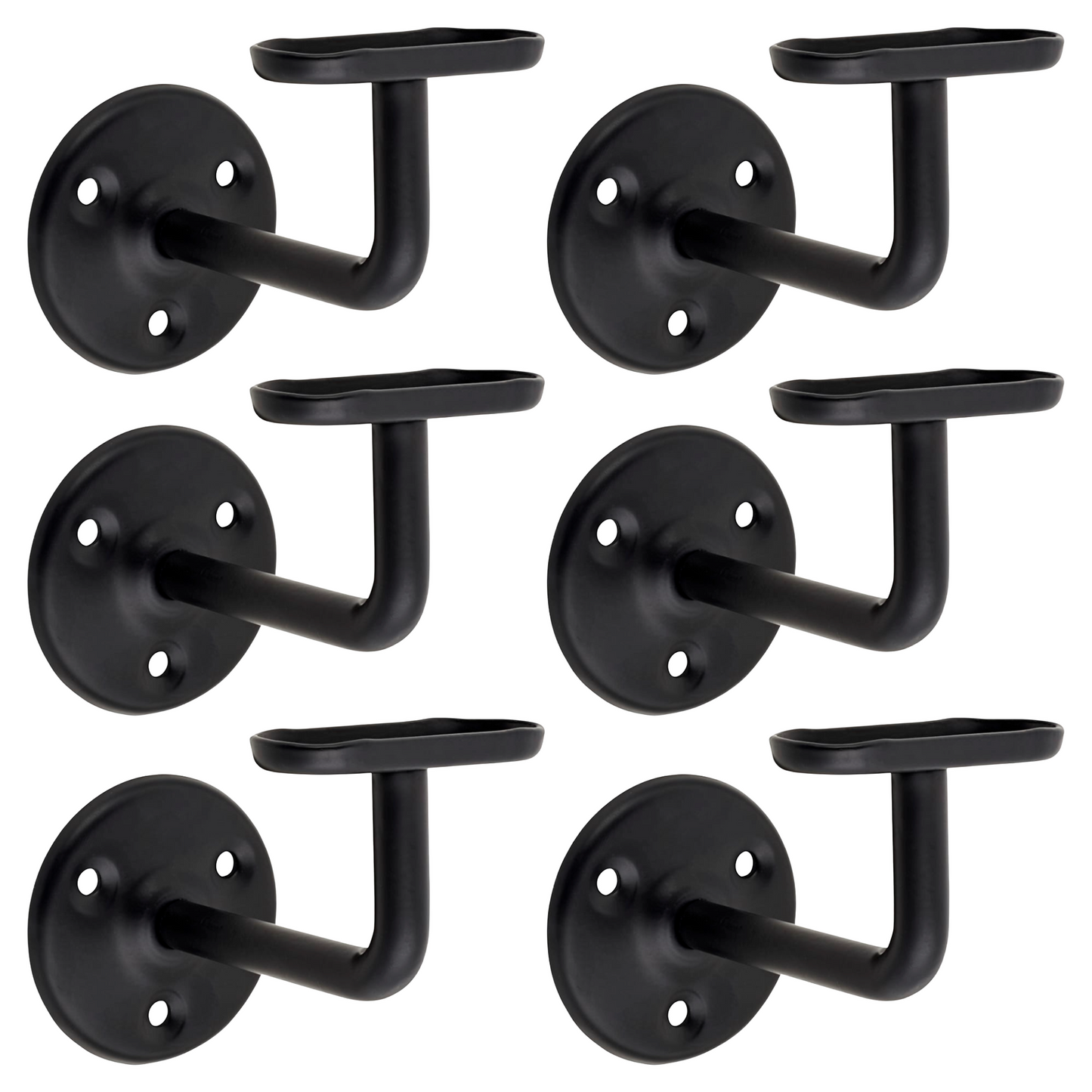 Handrail Bannister Support Stair Rail Bracket Black 2-6 - 63mm