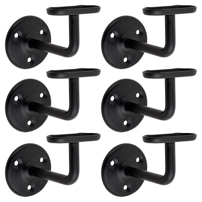 Handrail Bannister Support Stair Rail Bracket Black 2-6 - 63mm