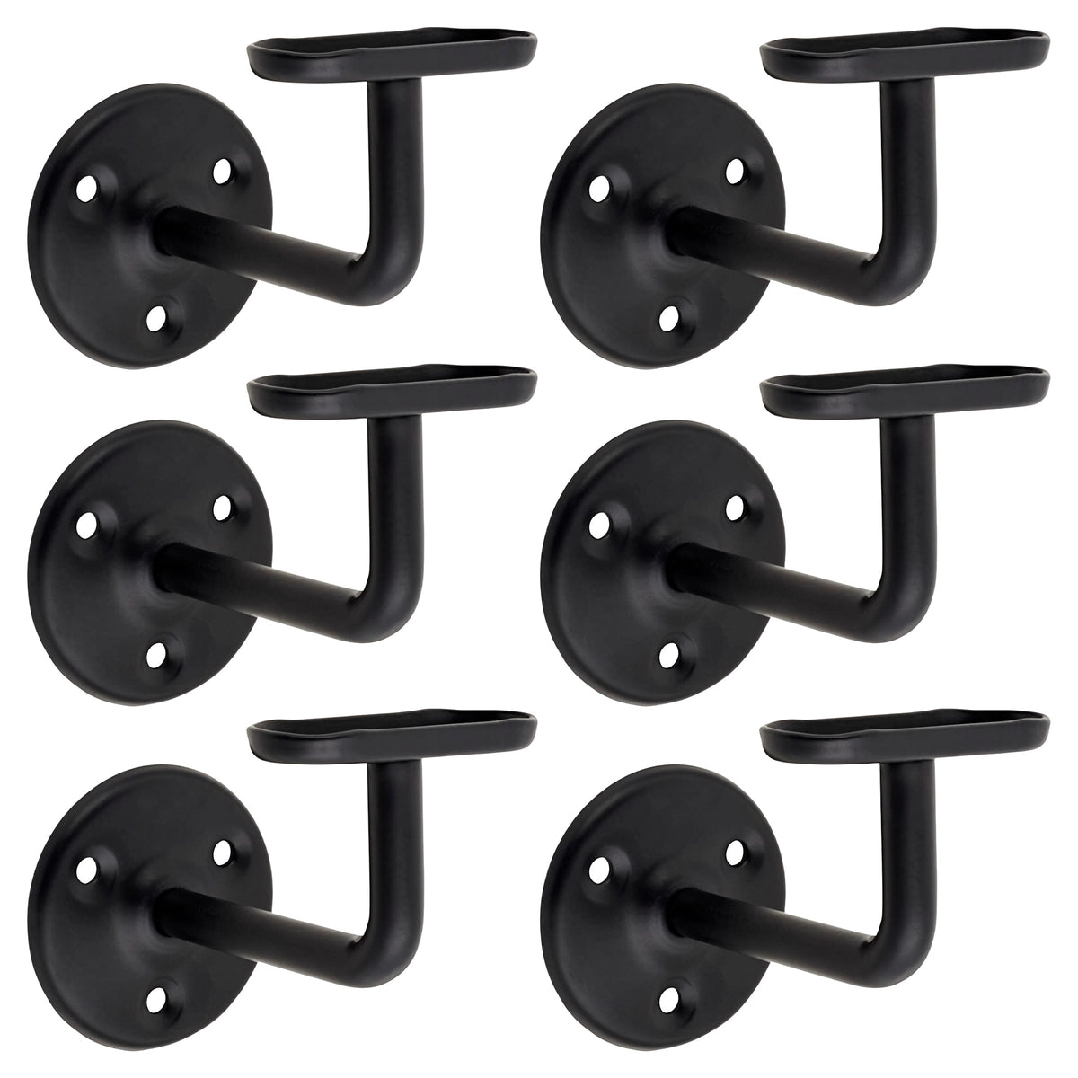 Marketplace JPG companion for Handrail Bannister Support Stair Rail Bracket Black 2-6 - 63mm