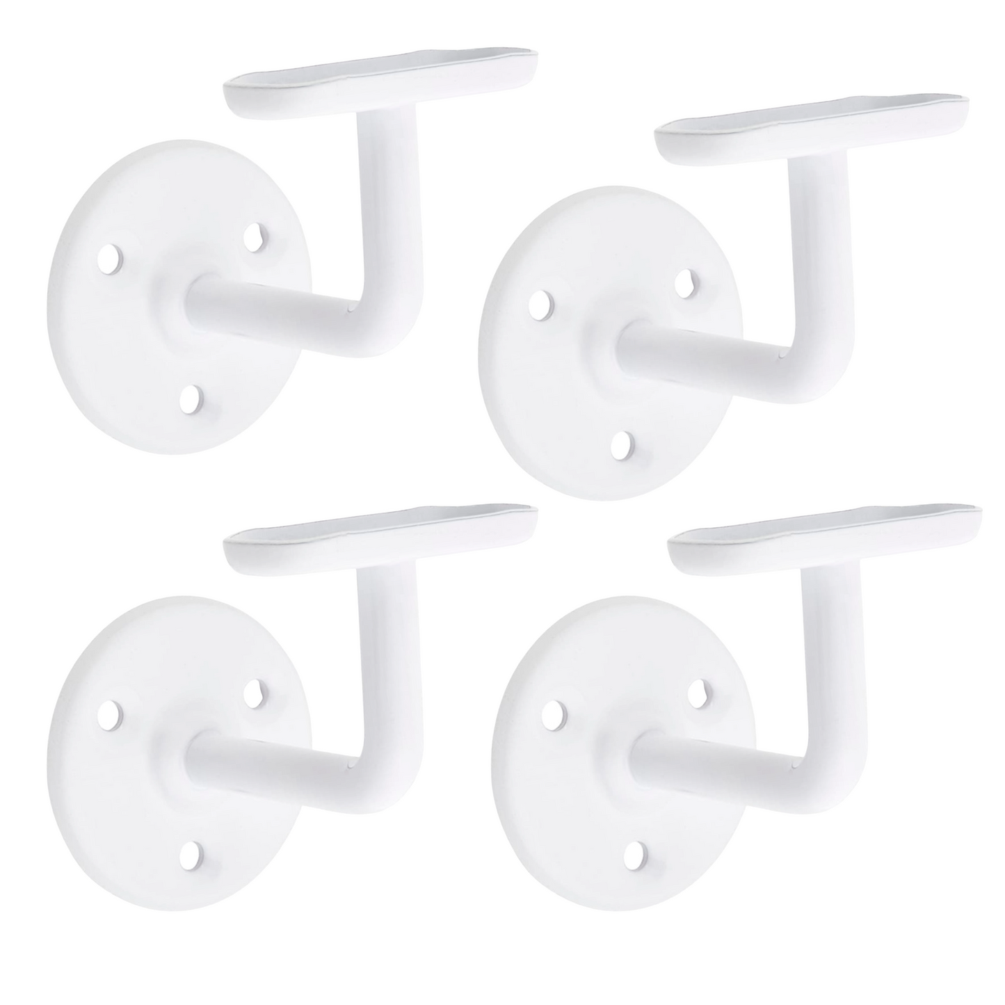 Handrail Bannister Support Stair Rail Bracket White 2-6 - 63mm