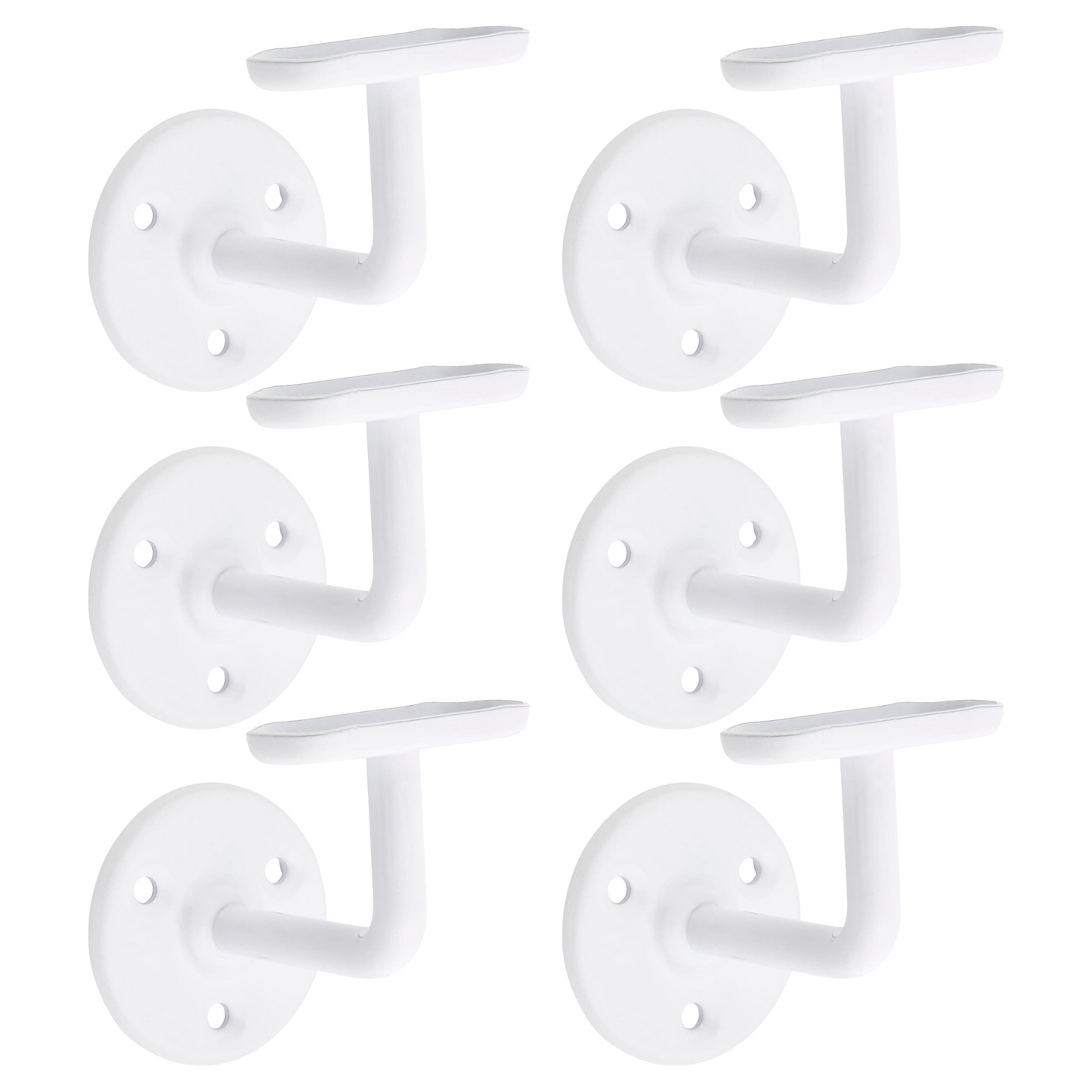 Handrail Bannister Support Stair Rail Bracket White 2-6 - 63mm