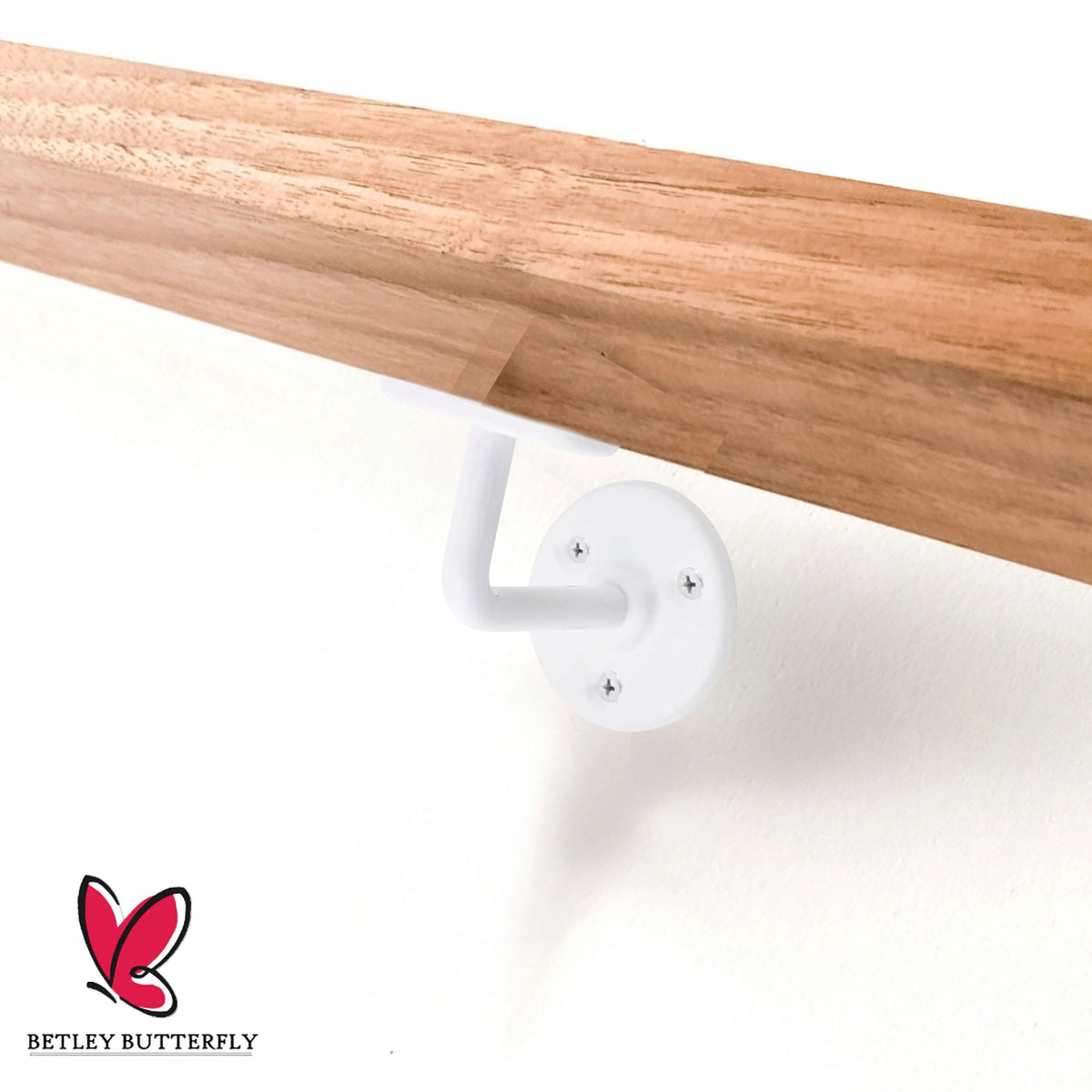 Marketplace JPG companion for Handrail Bannister Support Stair Rail Bracket White 2-6 - 63mm