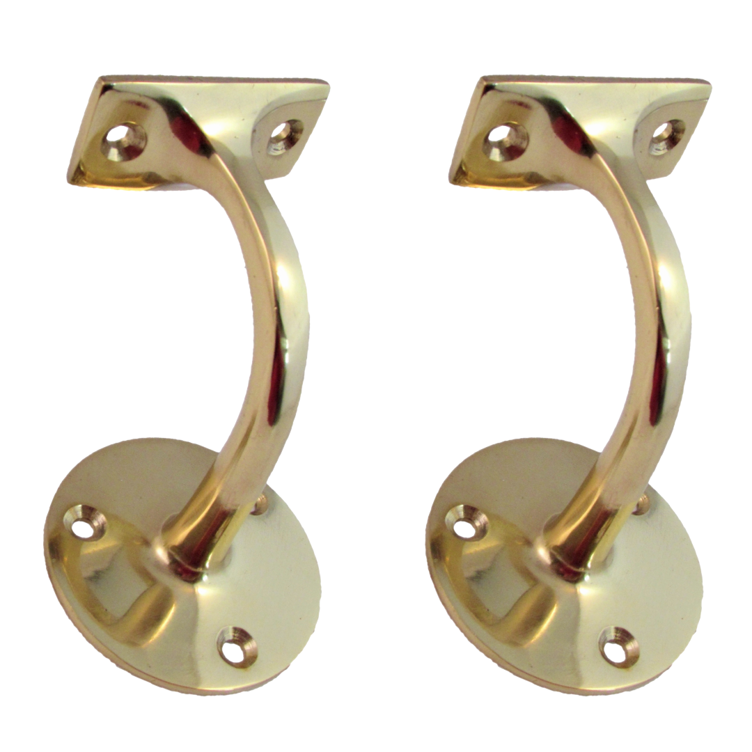 Handrail Bracket Bannister Stair Rail Support Brass 2-6