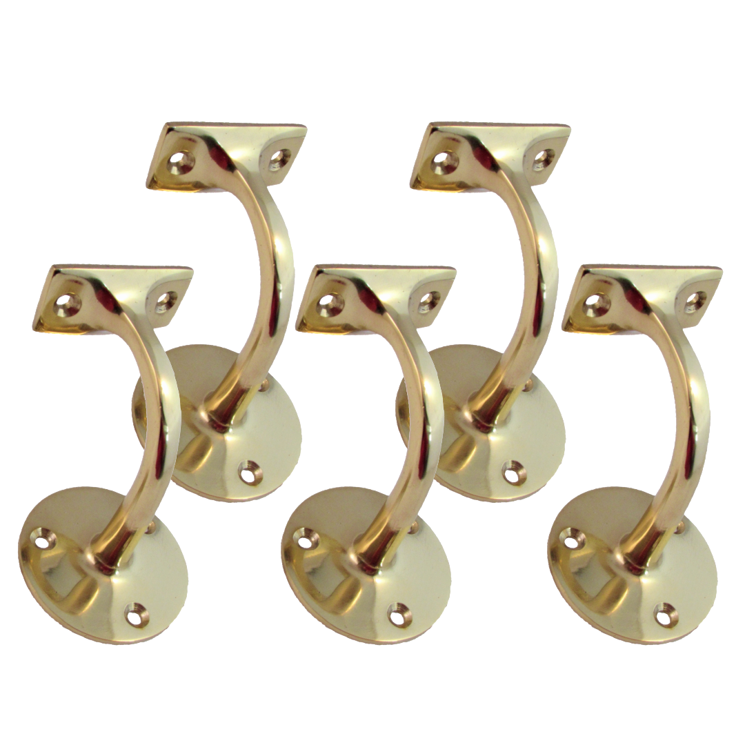 Handrail Bracket Bannister Stair Rail Support Brass 2-6