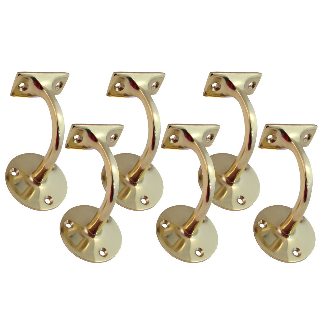 Handrail Bracket Bannister Stair Rail Support Brass 2-6