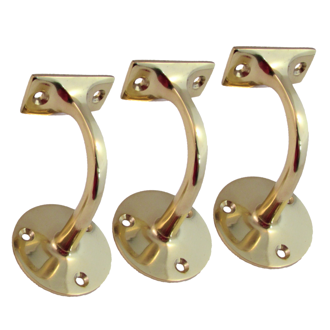 Handrail Bracket Bannister Stair Rail Support Brass 2-6