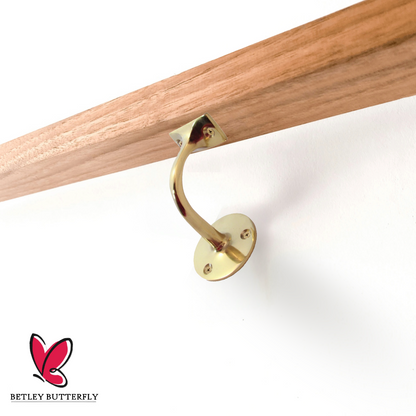 Handrail Bracket Bannister Stair Rail Support Brass 2-6