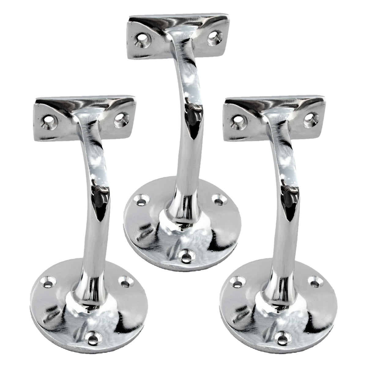 Marketplace JPG companion for Handrail Bracket Bannister Stair Rail Support Chrome 2-6 - 76mm