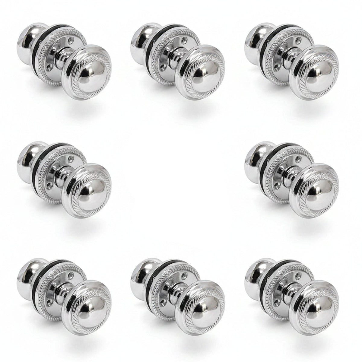 Marketplace JPG companion for Door Knobs Round Georgian Roped Mortice Knob - Chrome Polished 62mm