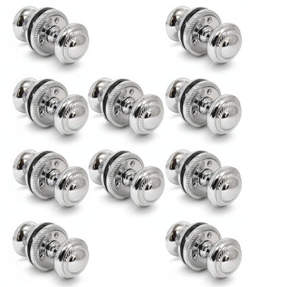 Marketplace JPG companion for Door Knobs Round Georgian Roped Mortice Knob - Chrome Polished 62mm