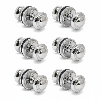 Marketplace JPG companion for Door Knobs Round Georgian Roped Mortice Knob - Chrome Polished 62mm