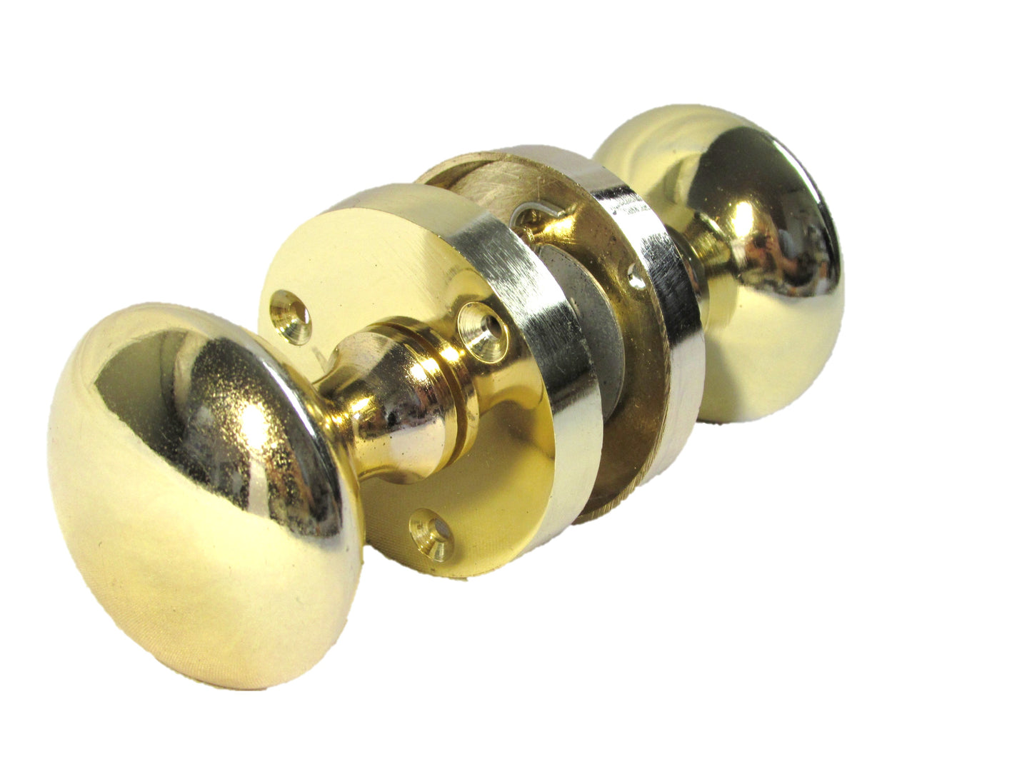 Boutons de porte ronds victoriens à mortaise à ressort - Laiton 56 mm