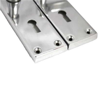 Marketplace JPG companion for Door Handles Victorian Scroll Lever Lock - Chrome Pack Hinges 150 X 40mm