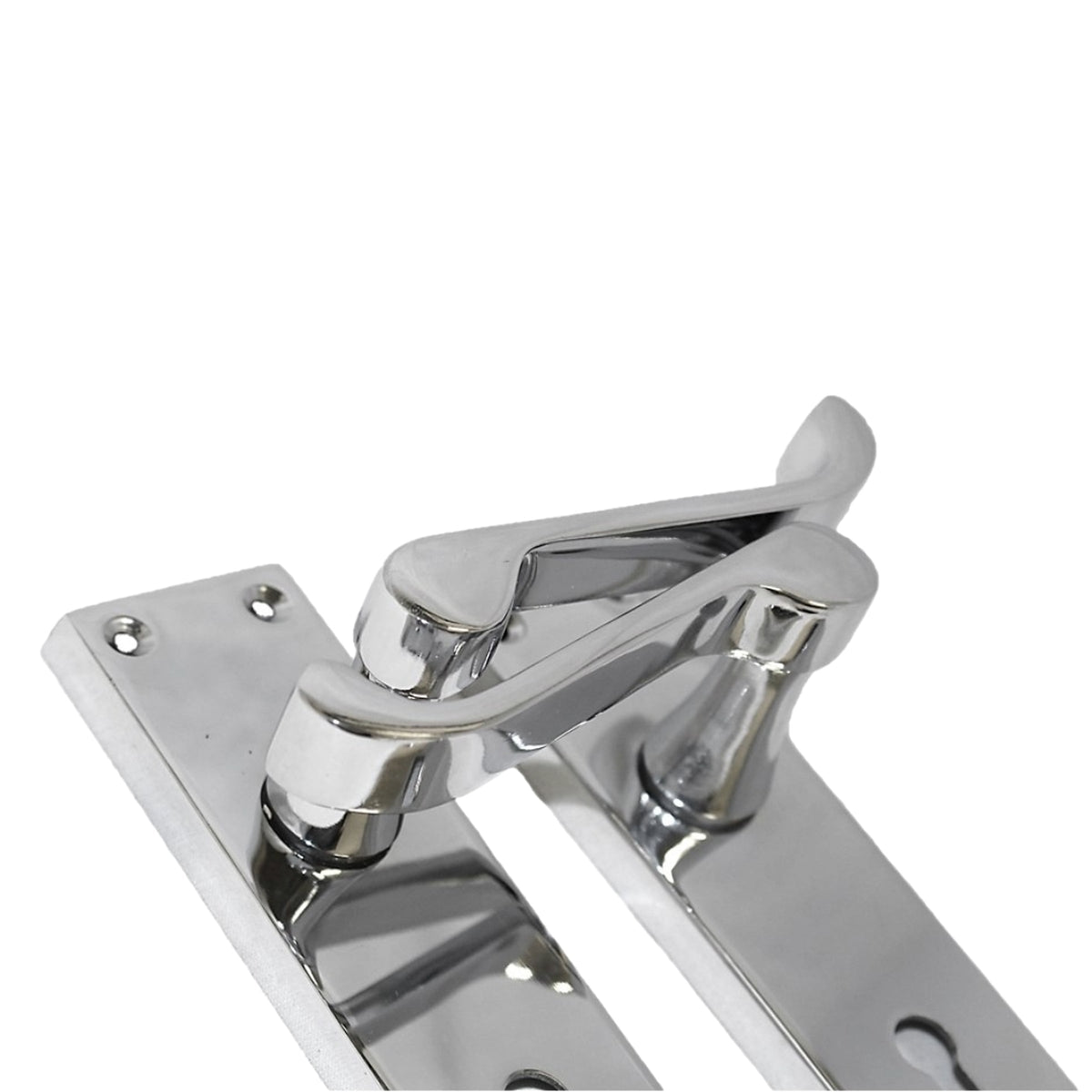 Marketplace JPG companion for Door Handles Victorian Scroll Lever Lock - Chrome Pack Hinges 150 X 40mm