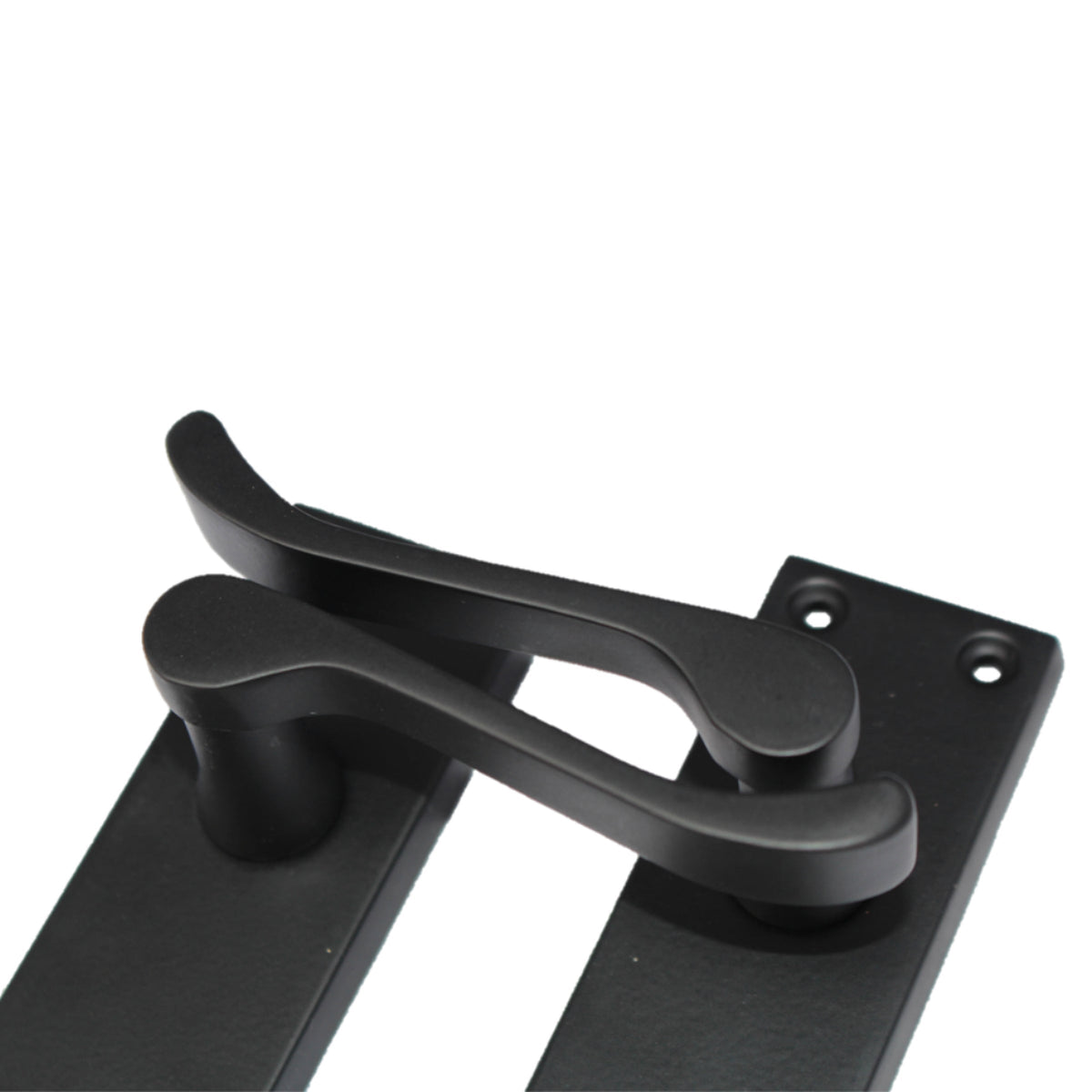 Marketplace JPG companion for Door Handles Victorian Scroll Lever Lock - Matt Black Pack Hinges 150 X 40mm