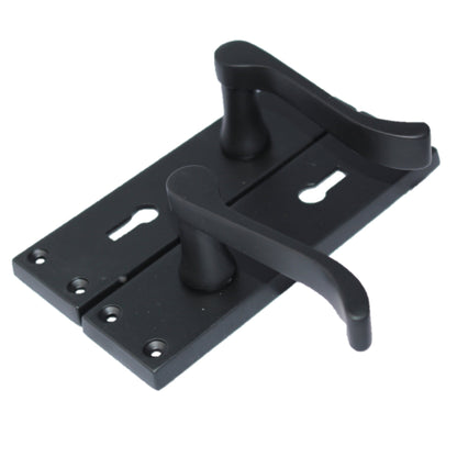 Marketplace JPG companion for Door Handles Victorian Scroll Lever Lock - Matt Black Pack Hinges 150 X 40mm