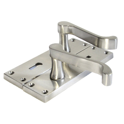 Marketplace JPG companion for Door Handles Victorian Scroll Lever Lock - Satin Pack Hinges 150 X 40mm