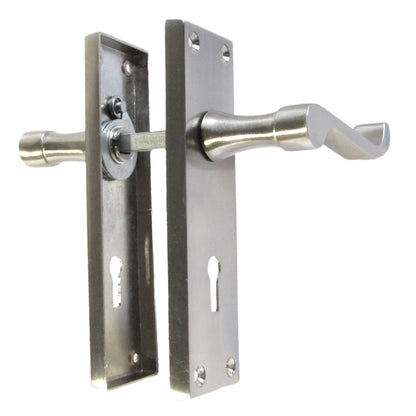 Marketplace JPG companion for Door Handles Victorian Scroll Lever Lock - Satin Pack 150 X 40mm