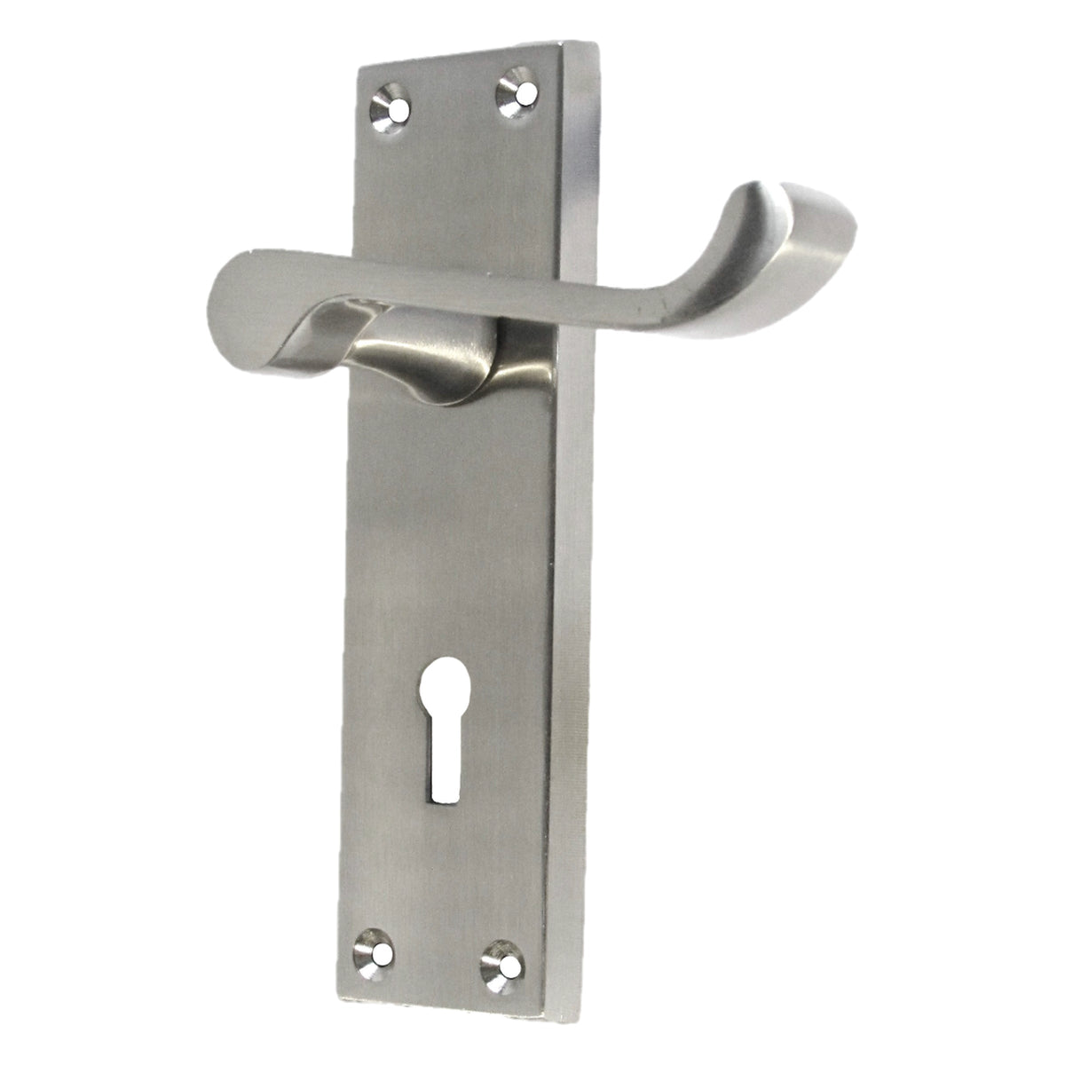 Marketplace JPG companion for Door Handles Victorian Scroll Lever Lock - Satin Pack 150 X 40mm