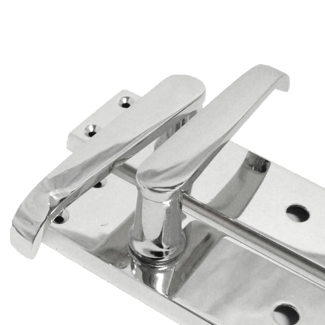 Door Handles Straight Bath Lock Handle - Chrome 150 x 40mm