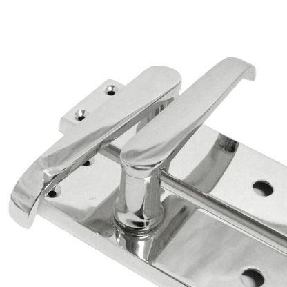 Door Handles Straight Bath Lock Handle - Chrome 150 x 40mm