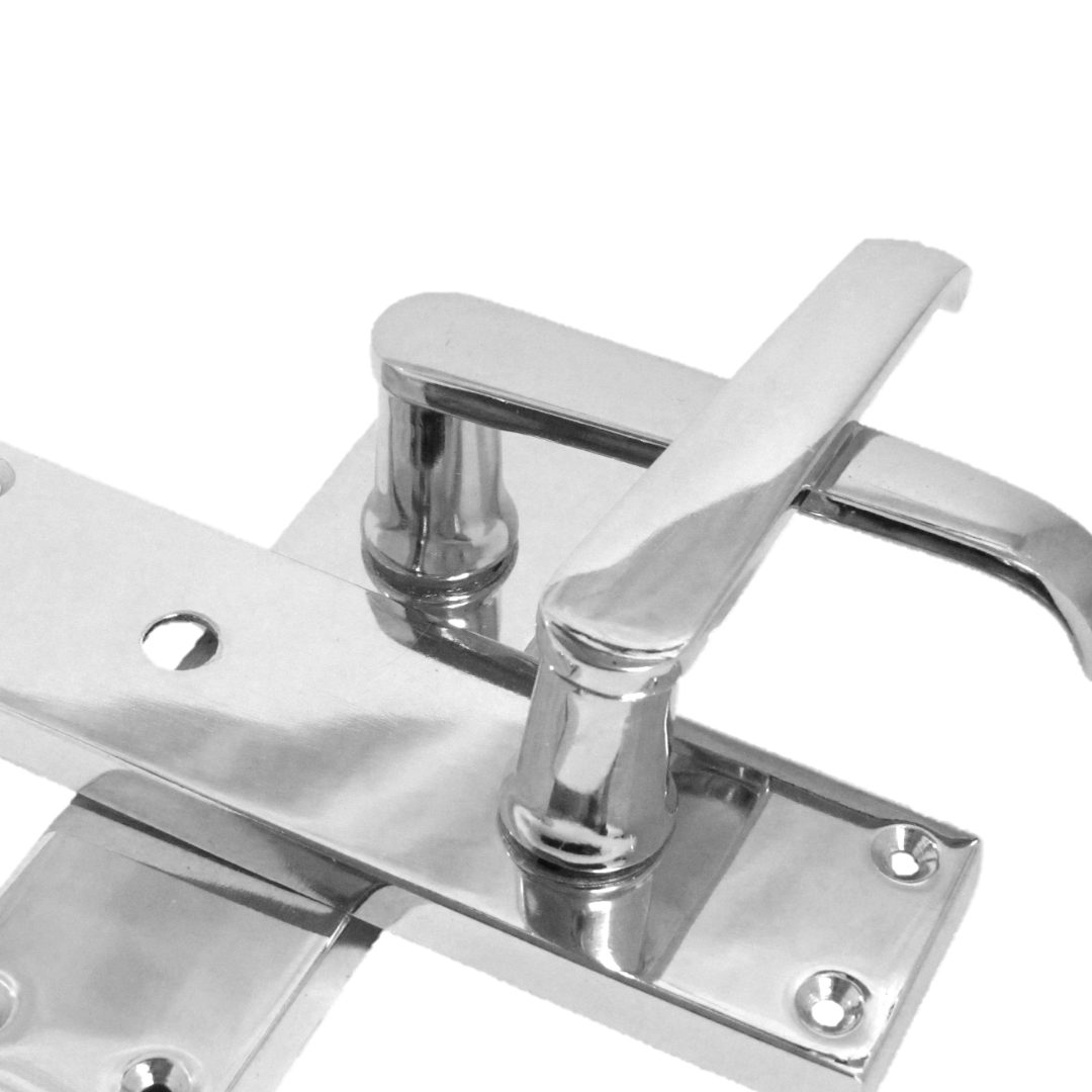 Door Handles Straight Bath Lock Handle - Chrome 150 x 40mm