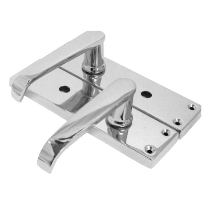 Door Handles Straight Bath Lock Handle - Chrome 150 x 40mm