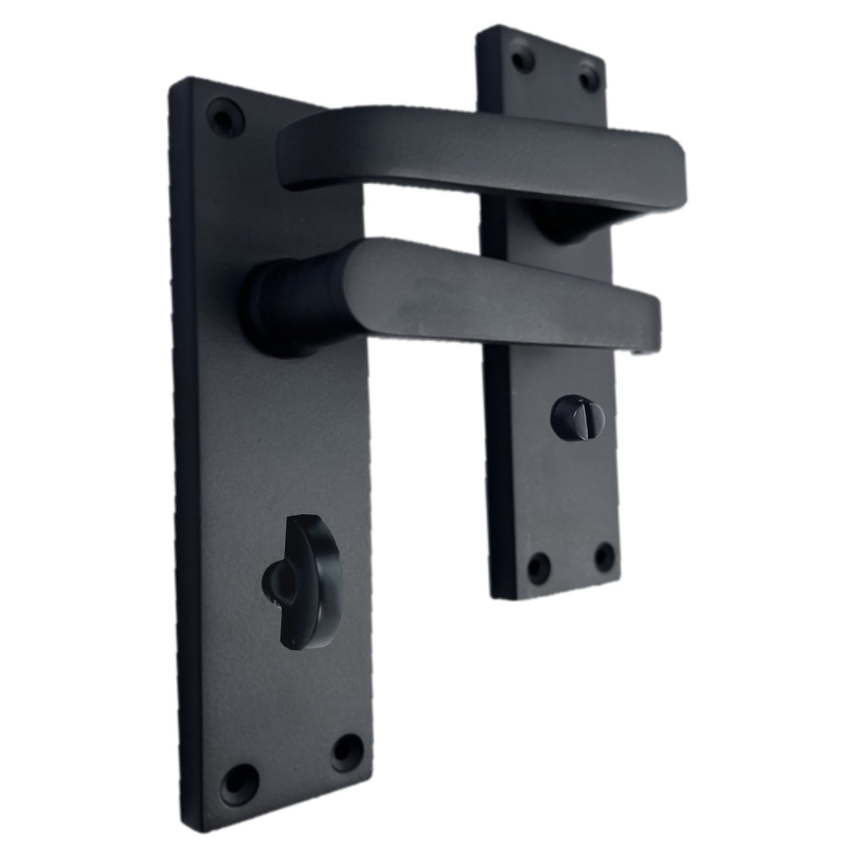 Marketplace JPG companion for Bathroom Door Handle Set - Matt Black Straight Lever Victorian Handles - 3"
