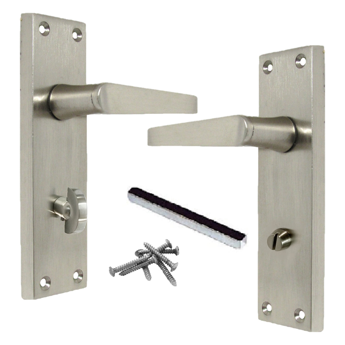 Marketplace JPG companion for Door Handles Straight Bath Lock Handle - Satin 150 X 40mm