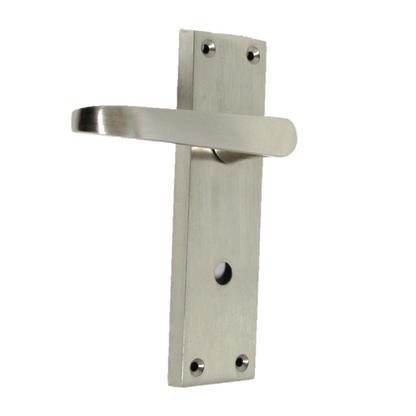 Ensemble de poignées de porte de salle de bain - Poignées victoriennes à levier droites satinées