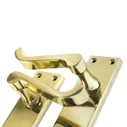 Marketplace JPG companion for Door Handles Victorian Scroll Lever Bath Lock - Brass 150 X 40mm