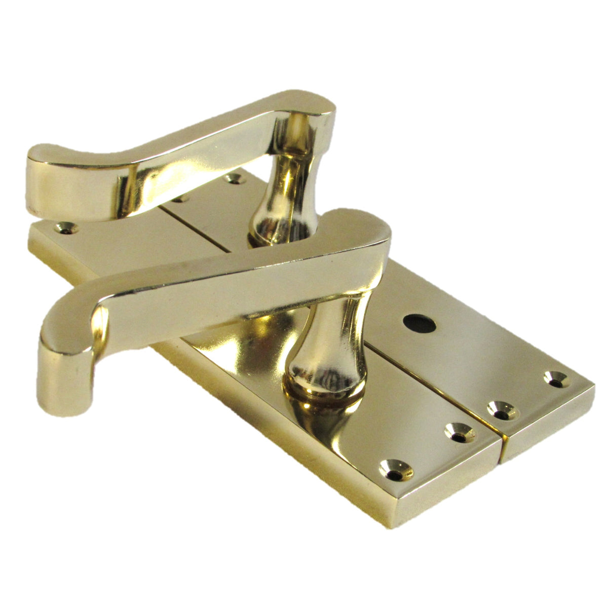 Marketplace JPG companion for Door Handles Victorian Scroll Lever Bath Lock - Brass 150 X 40mm
