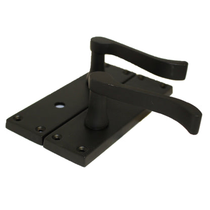 Marketplace JPG companion for Door Handles Victorian Scroll Lever Bath Lock - Matt Black Pack 150 X 40mm