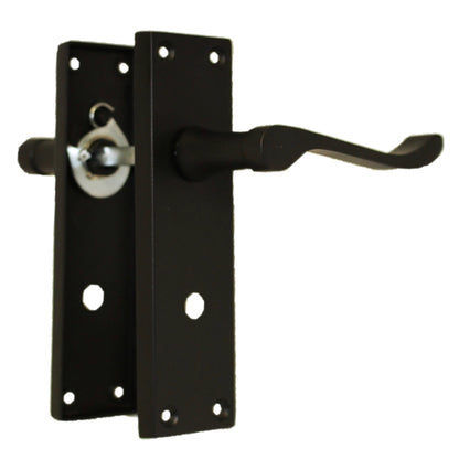 Marketplace JPG companion for Door Handles Victorian Scroll Lever Bath Lock - Matt Black Pack Hinges 150 X 40mm