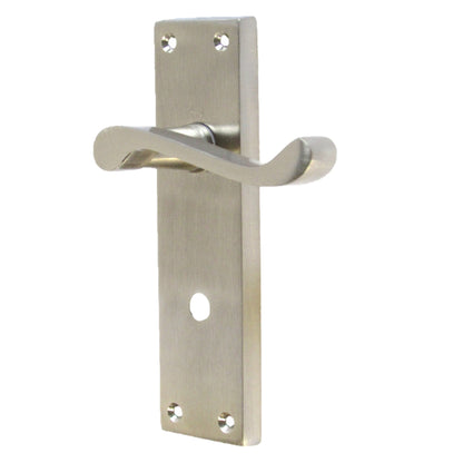 Marketplace JPG companion for Door Handles Victorian Scroll Lever Bath Lock - Satin Pack Hinges 150 X 40mm