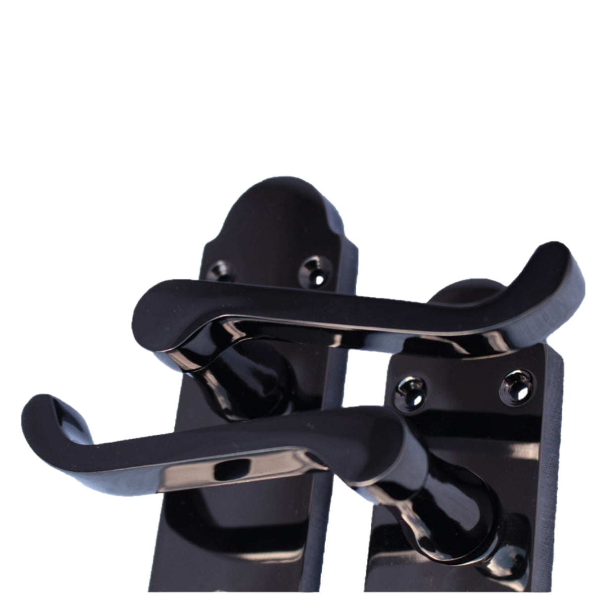 Marketplace JPG companion for Epsom Door Handle Key Lock Scroll Lever - Black Nickel - 169mm X 40mm