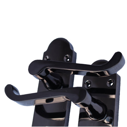 Marketplace JPG companion for Epsom Door Handle Key Lock Scroll Lever - Black Nickel - 169mm X 40mm