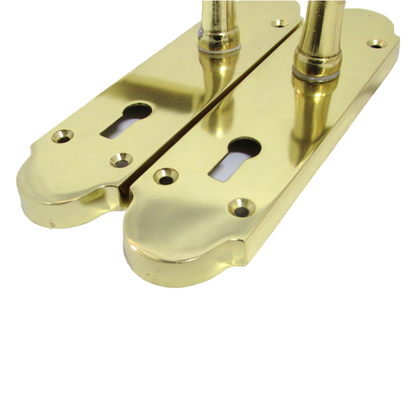 Epsom Door Handle Lock Victorian Scroll Lever - Brass
