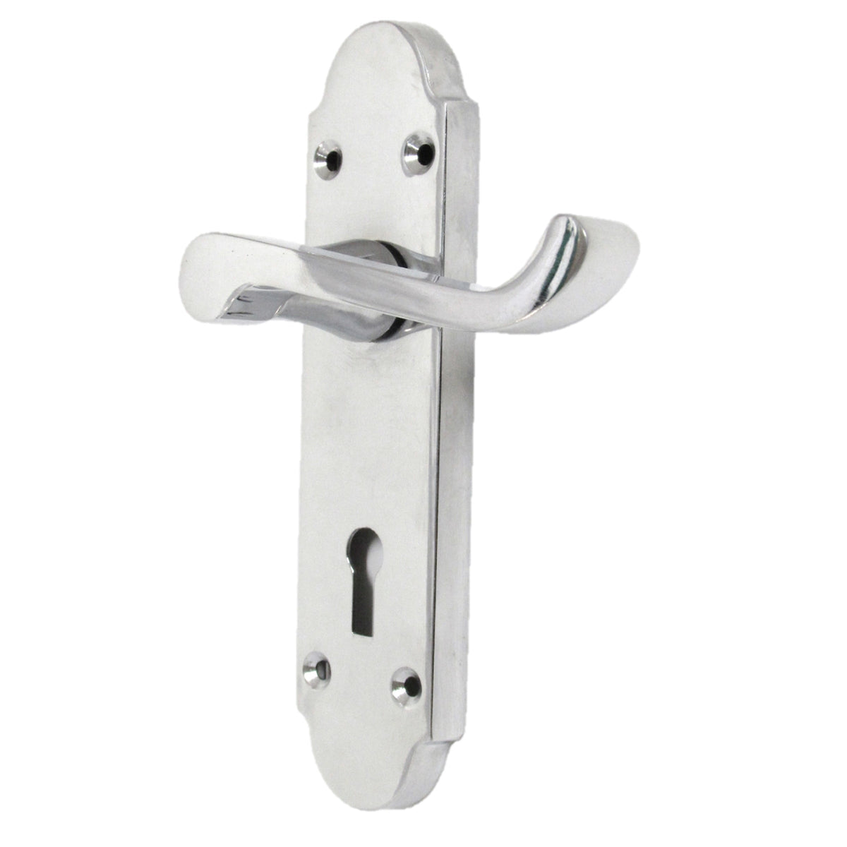 Marketplace JPG companion for Epsom Door Handle Key Lock Scroll Lever - Polished Chrome Pack