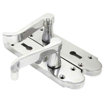 Marketplace JPG companion for Epsom Door Handle Key Lock Scroll Lever - Polished Chrome - 169mm X 40mm