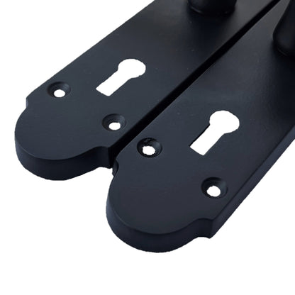 Marketplace JPG companion for Epsom Door Handle Key Lock Scroll Lever - Matt Black Pack Hinges