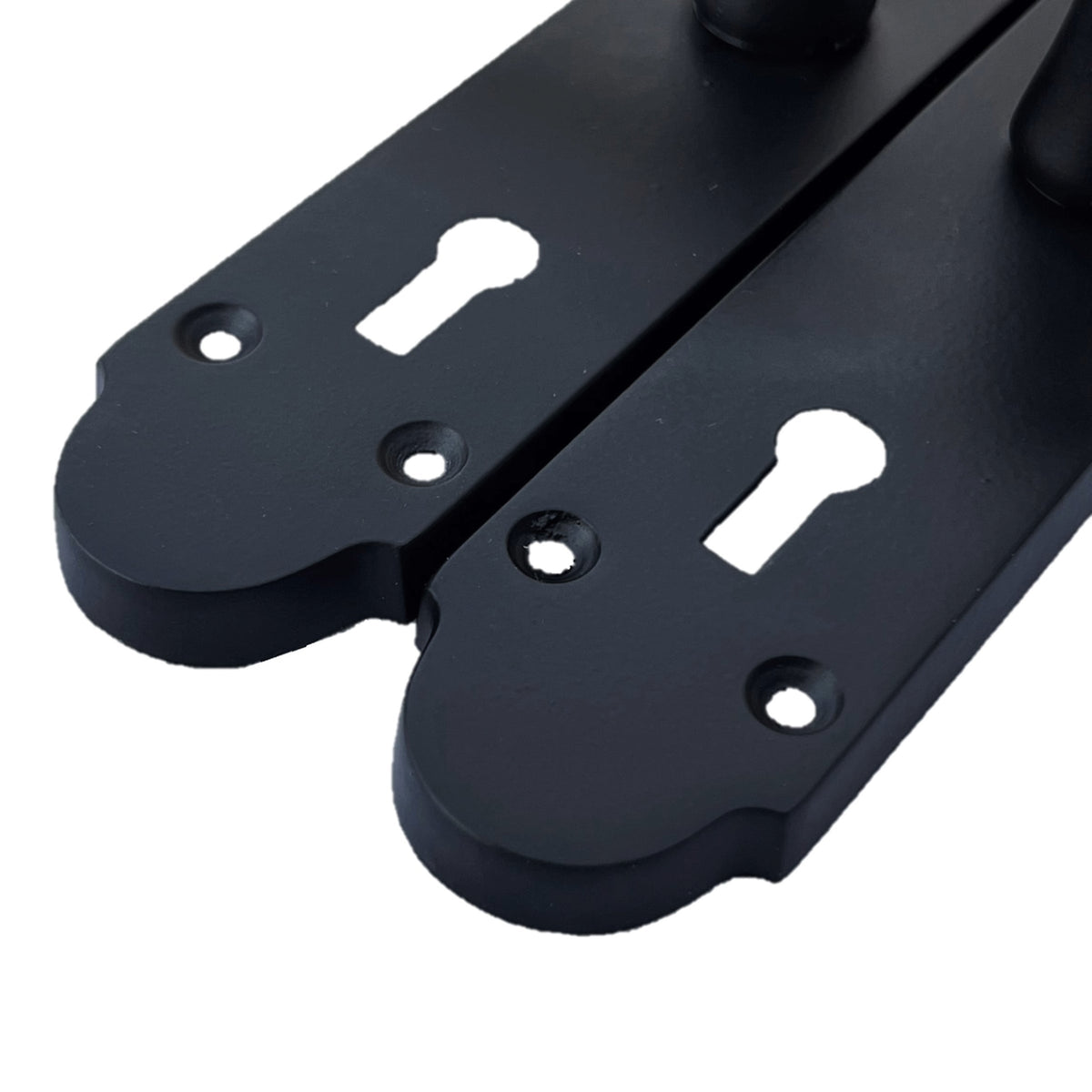 Marketplace JPG companion for Epsom Door Handle Key Lock Scroll Lever - Matt Black Pack