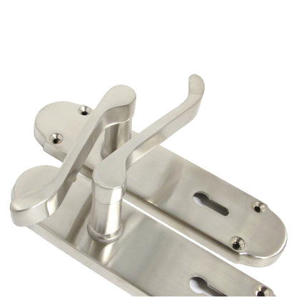 Marketplace JPG companion for Epsom Door Handles Key Lock Scroll Lever - Satin - 169mm X 40mm