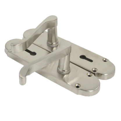 Marketplace JPG companion for Epsom Door Handles Key Lock Scroll Lever - Satin - 169mm X 40mm