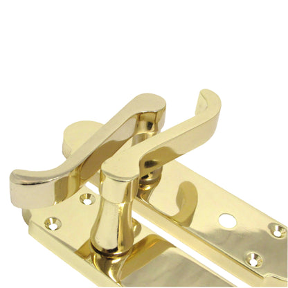 Marketplace JPG companion for Epsom Door Handle Bathroom Lock Scroll Lever - Brass Pack