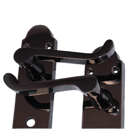 Poignée de porte Epsom pour salle de bain, levier à défilement, nickel noir
