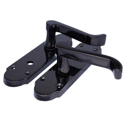 Poignée de porte Epsom pour salle de bain, levier à défilement, nickel noir